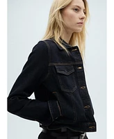 Mango Women's Pocket Detail Denim Jacket