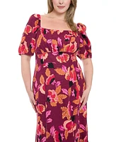 London Times Plus Short-Sleeve A-Line Dress