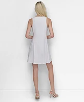 Dkny Women's V-Neck Sleeveless A-line Dress