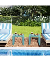 Weather Resistant Adirondack Outdoor Side Table Set of 2
