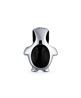 Bling Jewelry Christmas Charm Bead Winter Bow Tie Penguin in Sterling Silver for European Bracelet