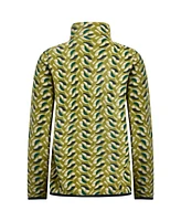 Weird Fish Women's Reena 1/4 Zip Printed Microfleece