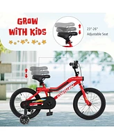 Kids Bike with Led Lights Adjustable Carbon Steel Bicycle