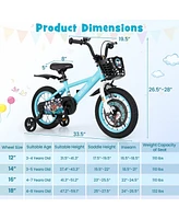 Kids Bike with Adjustable Handlebar and Saddle Perfect Bicycle for Children Aged 4-8 Years Old