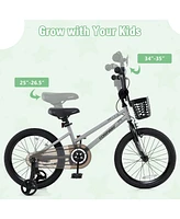 Kids Bike with Adjustable Seat and Transparent Chain Cover