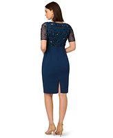 Adrianna Papell Women's Square-Neck Sheath Dress