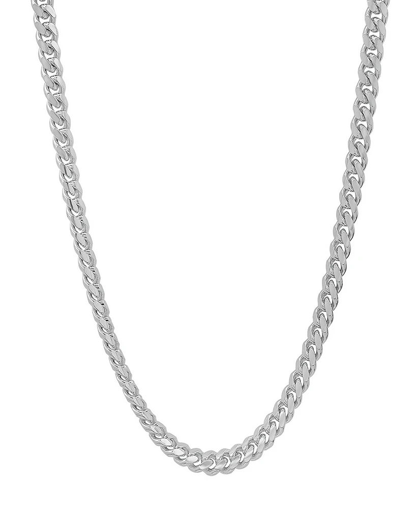 Steeltime Unisex Sterling Silver Cuban Link Chain Necklace