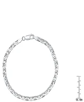 Steeltime Unisex Sterling Silver 120 Mariner Superflat 8.5" Bracelet