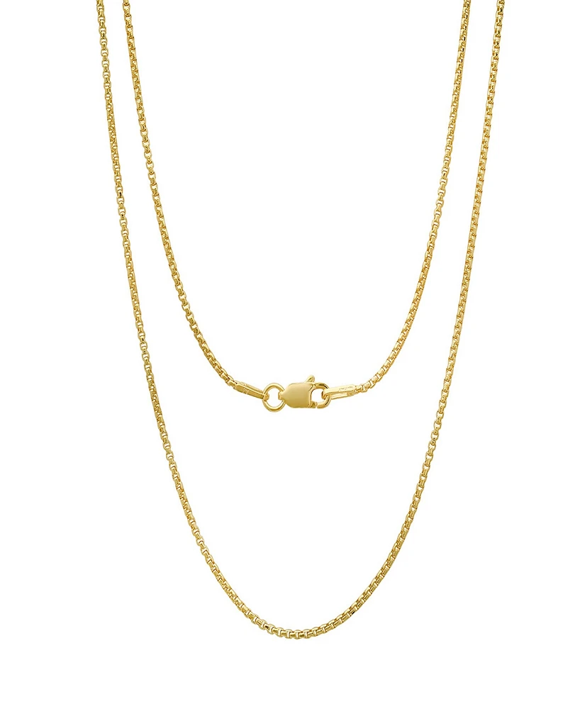 Steeltime Unisex 14K Gold Plated Box Chain Necklace