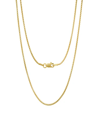 Steeltime Unisex 14K Gold Plated Box Chain Necklace