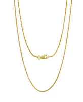 Steeltime Unisex 14K Gold Plated Box Chain Necklace