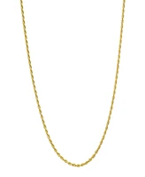 Steeltime Unisex 14K Gold Plated Rope Chain Necklace