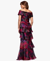 Xscape Women's Printed Long Sheath Dress