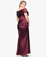 Xscape Plus Sweetheart-Neckline Long Sheath Dress