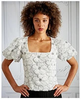 Muse Women's Printed Square-Neck Top