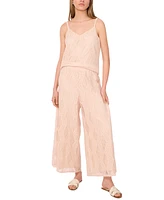 Sam & Jess Women's Sleeveless V-Neck Lace-Mesh Top