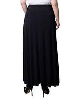 Ny Collection Plus Wide Yoked Maxi Skirt