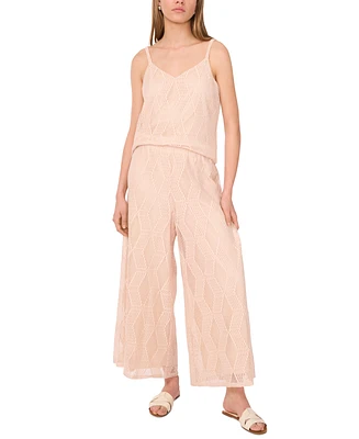 Sam & Jess Women's Pull-On Wide-Leg Lace Pants