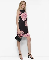 Dkny Petites Printed Sleeveless Short Sheath Dress