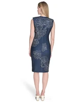 Calvin Klein Women's Sleeveless Scuba Sheath Dress