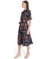 Calvin Klein Women's Short-Sleeve Midi Shirtdress