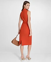 Calvin Klein Women's Sleeveless Midi Sheath Dress