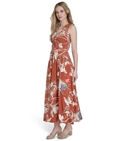 Calvin Klein Women's Sleeveless V-Neck A-Line Dress