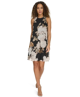 Calvin Klein Women's Sleeveless Chiffon Shift Dress
