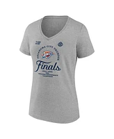 Fanatics Women's Steel Oklahoma City Thunder 2025 Nba Western Conference Champions Locker Room T-Shirt