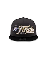 New Era Men's Charcoal/Black Oklahoma City Thunder 2025 Nba Western Conference Champions Locker Room 9FIFTY Snapback Hat