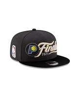 New Era Men's Charcoal/Black Indiana Pacers 2025 Nba Eastern Conference Champions Locker Room 9FIFTY Snapback Hat