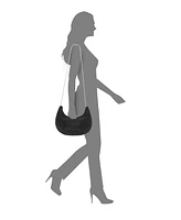 Nina All Over Crystal Crescent Moon Crossbody Bag