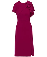 Adrianna Papell Women's Elbow-Sleeve A-Line Dress