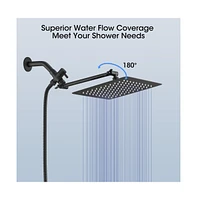Rainsken Shower Head, 10 Inch High Pressure Rainfall Shower Head/Handheld Shower Combo with 11 Inch Extension Arm