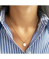 The Lovery Mother of Pearl Paw Charm 14k Gold