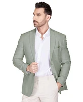 Gino Vitale Men's Slim Fit Linen-Blend Blazer