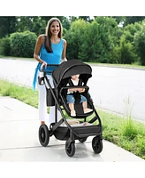 Slickblue Toddler 3-in-1 Folding Convertible Newborn Stroller with Detachable Bassinet