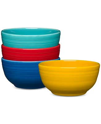Fiesta Vibrant Bistro Coupe 5.5" Cereal Bowls, Set of 4