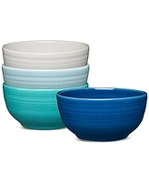 Fiesta Coastal Blues Bistro Coupe 5.5" Cereal Bowls, Set of 4