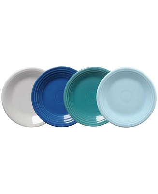 Fiesta Coastal Blues Classic Rim Salad Plates, Set of 4