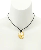 Steve Madden Black Mariner Heart Pendant Necklace