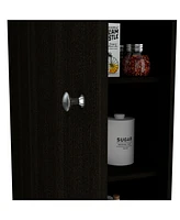 Depot E-shop Uluru Kitchen Pantry, Single Door Cabinet, Four Interior Shelves