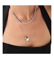 Ana Luisa - Silver Pendant Necklace - Pebble Silver
