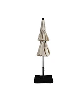 10 Ft Patio Umbrella 3-Tier Outdoor Table Large Pool For Deck, Pool, Garden, Patio-Red
