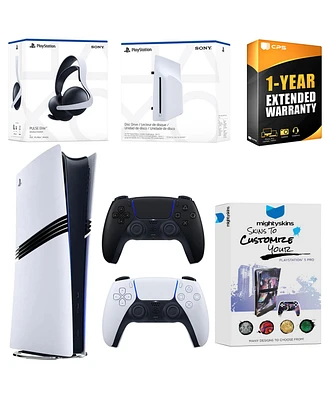 Sony PlayStation 5 Pro Digital Bundle with Disc Drive, Extra Controller, Pulse Elite Headset
