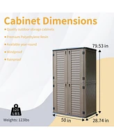 Mondawe Outdoor Resin Storage Cabinet (Single-Tier, Lockable)