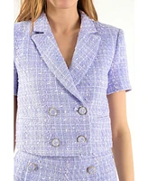 endless rose Women's Cropped Tweed Jacket