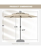3-tier Vented Patio Umbrella with Push Button Tilt