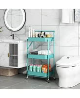4 tier Rolling Utility Cart with Lockable Wheels