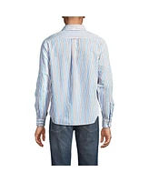 Lands' End Men's Long Sleeve Seersucker Shirt